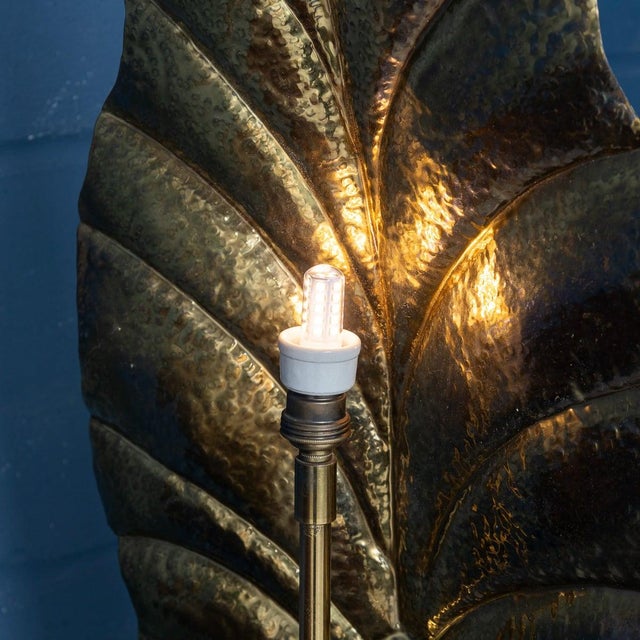 1970s Vintage Italian Brass Floor Lamp in the style of Tommaso Barbi, 1970 For Sale - Image 5 of 18