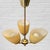 Metal Scandinavian 3-Arm Chandelier in Brass and Yellow Glass, Sweden, 1940s For Sale - Image 7 of 10