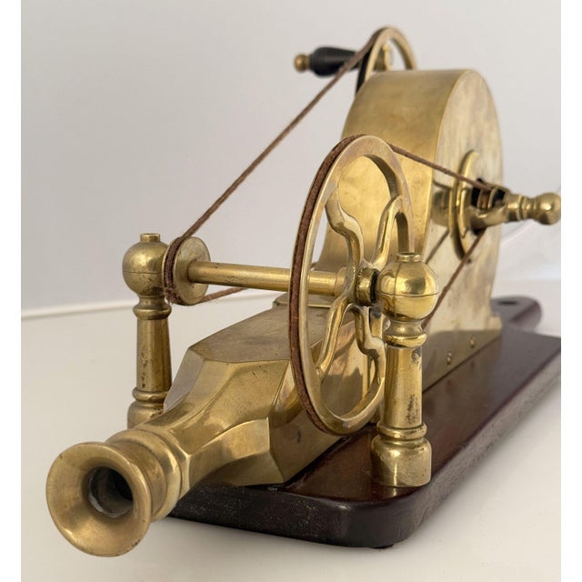 Early 19th Century Mechanical Fire Bellows of Brass and Mahogany From the Georgian Era For Sale - Image 11 of 12