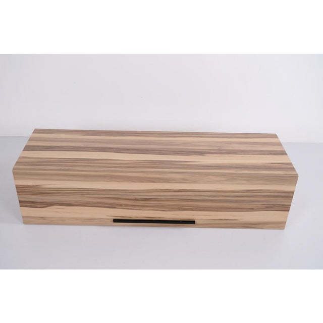 Early 21st Century Wall-Mounted Cabinet in Acacia Wood with Two Compartments, 2010 For Sale - Image 5 of 10