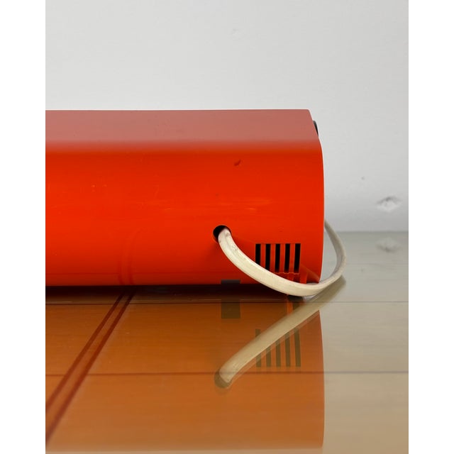 Vintage Space Age Orange Digi-Glo #423 Digital Alarm Roll Clock from Sankyo, Japan, 1970s For Sale - Image 12 of 14