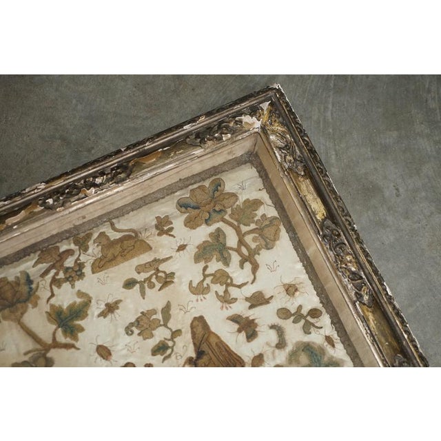 English Charles II Stumpwork Needlework Picture, 1650 For Sale - Image 3 of 18