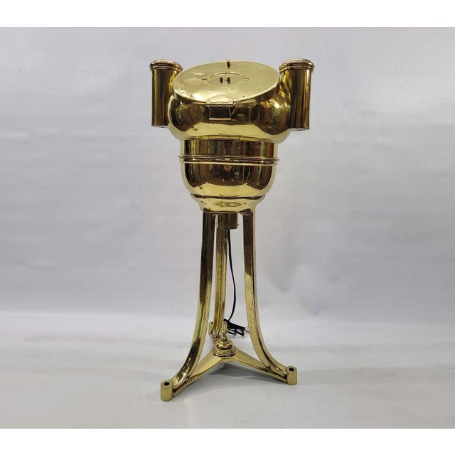 Solid Brass Ships Binnacle Stand For Sale In Boston - Image 6 of 12