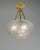 Verrerie des Vosges A French 1925-1930 art deco chandelier in gilded solid bronze holding a beautiful bowl in frosted...