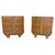 Wood Art Deco Bedside Lockers in Golden Ash, 1920, Set of 2 For Sale - Image 7 of 7