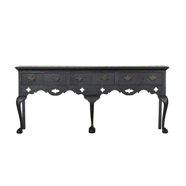Large English Grain Ebonised Oak Dresser Base, 1870s For Sale - Image 17 of 17