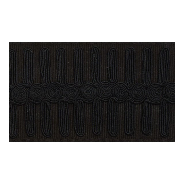 Schumacher Castille Tape Trim in Black For Sale