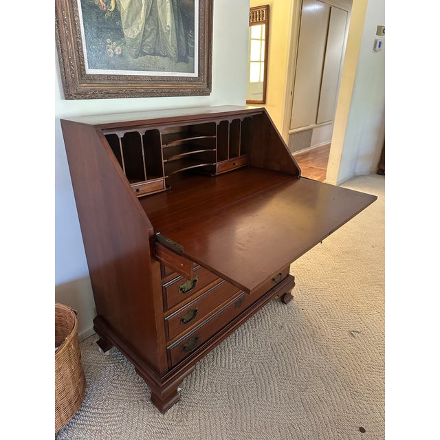 This solid cherry secretary made by Maddox Tables served my family well for over 70 years. It’s in excellent condition...