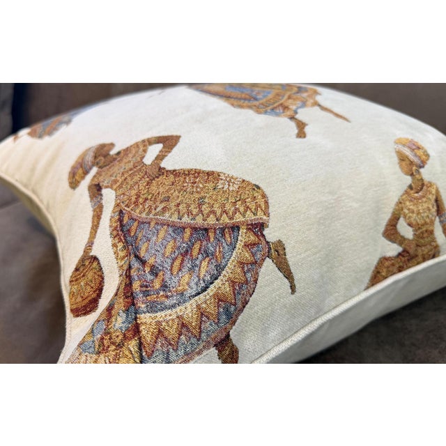 Not Yet Made - Made To Order Woven African Women Cushion Cover For Sale - Image 5 of 14