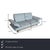 The Rossini sofa from Koinor is covered in light blue genuine leather and stands on silver metal feet. The minimalist...