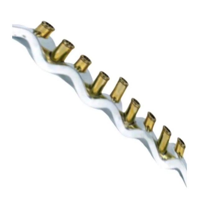 Contemporary 90s Post Modern Memphis Design Minimalist Elegant Aluminum Modernist Zig Zag Wave Menorah For Sale - Image 3 of 11