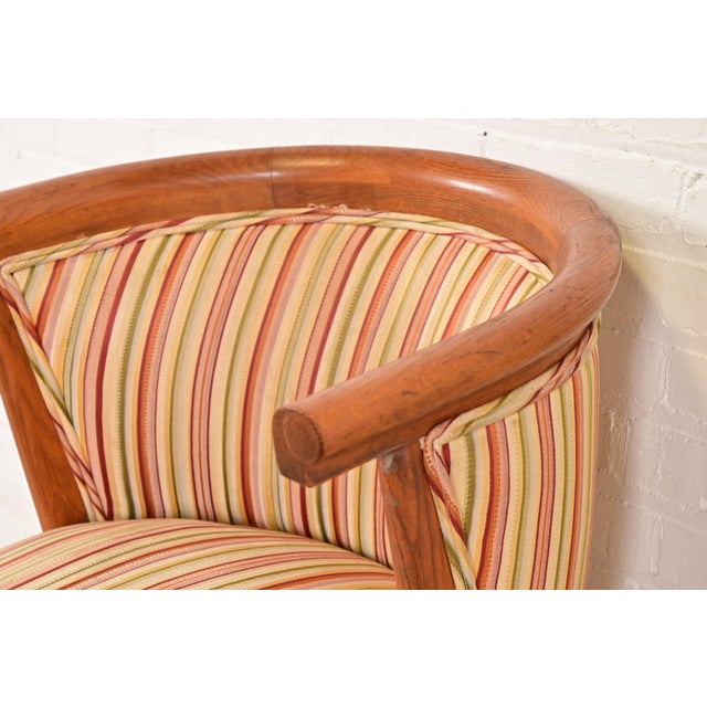 Wood Harold Schwartz for Romweber Mid-Century Modern Sculpted Oak Dining Armchairs, Set of Six For Sale - Image 7 of 12