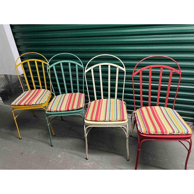 Cerulean Vintage Pottery Barn Outdoor Bistro Chairs For Sale - Image 8 of 10
