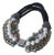 Vintage Y2k Chunky Mixed-Media Statement Bib Necklace For Sale
