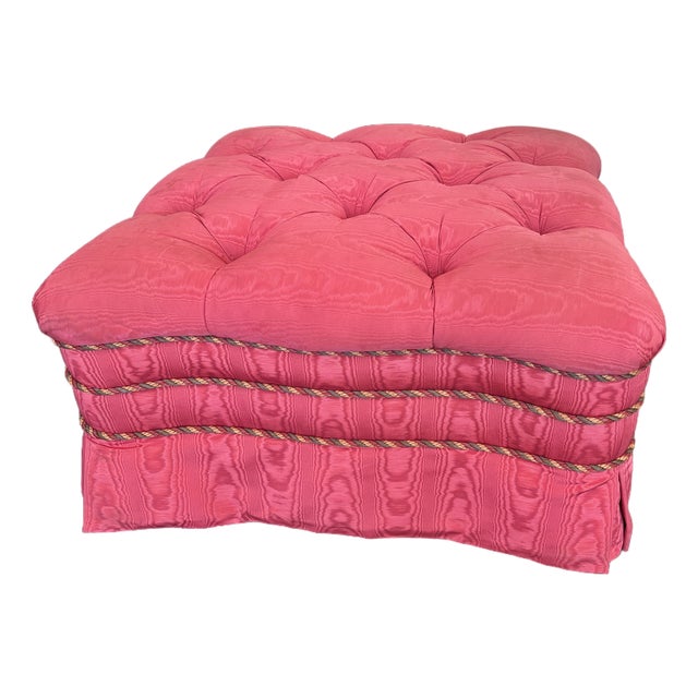 Upholstered Rolling Ottoman For Sale