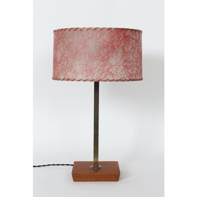Smaller Nessen Studios Brass & Walnut Table Lamp, C. 1950 For Sale - Image 10 of 12