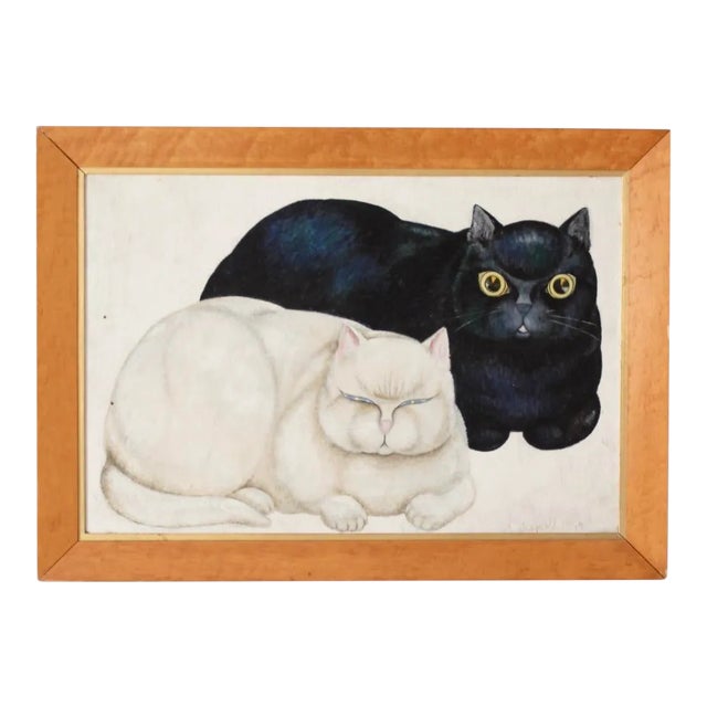 Mid Century Framed Painting, Waiting by William Chappell 1964 For Sale