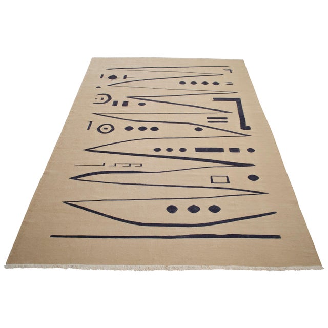 Textile Paul Klee - Heroic Strokes of the Bow - Inspired Silk Hand Woven Area - Wall Rug 6′5″ × 10′ For Sale - Image 7 of 17