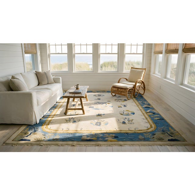 Early 20th Century Chinese Peking Carpet ( 9'' x 11'8'' - 274 x 356 ) For Sale - Image 12 of 13