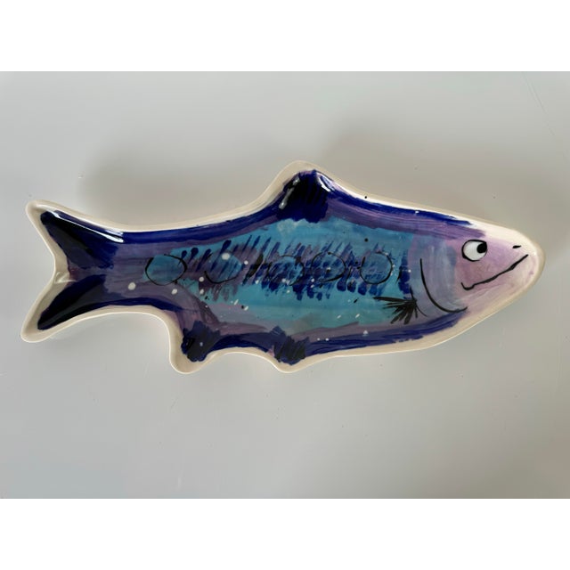 For your consideration we are presenting for sale this fantastic Vintage handmade and painted decorative ceramic fish wall...