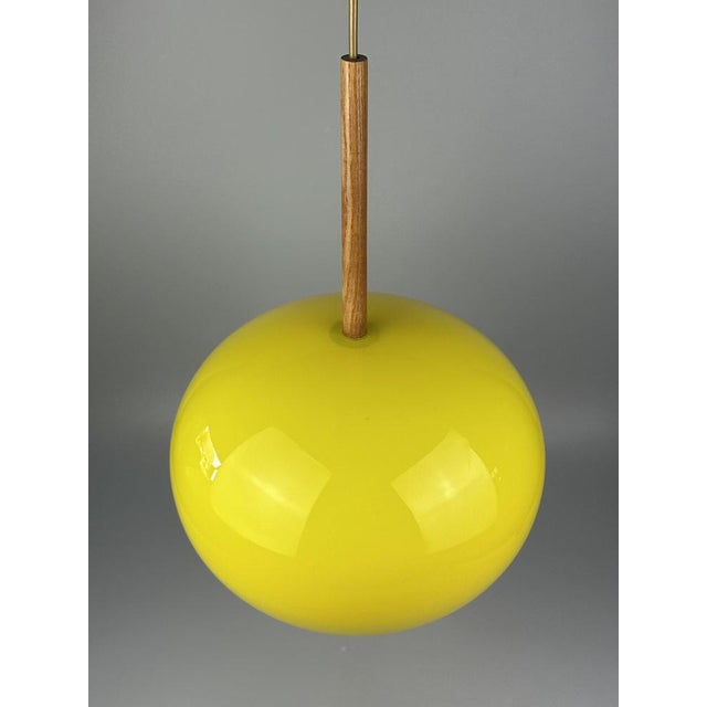 Teak Ceiling Lamp by Uno and Östen Kristiansson for Luxus Sweden, 1960s For Sale - Image 3 of 16