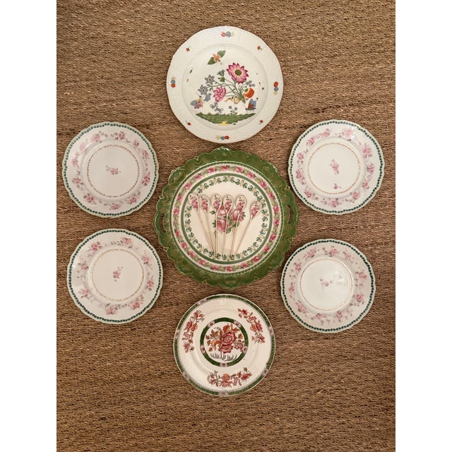 Vintage Floral Plates - Set of Four For Sale In Charleston - Image 6 of 6