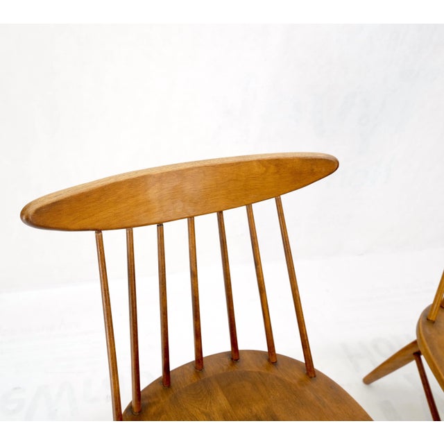 Mid-Century Modern Solid Maple Conant Ball Russel Right Sid Chairs - A Pair For Sale - Image 12 of 12