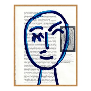 Funny Face 3 by Virginia Chamlee in Gold Frame, XS Art Print For Sale