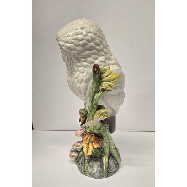 Vintage White Porcelain Owl by Ronzan From Italy ,Signed. For Sale - Image 10 of 12