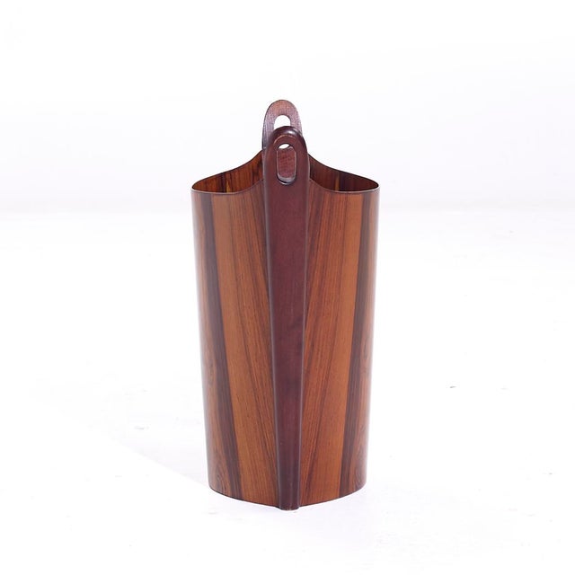 Brown Einar Barnes for p.s. Heggen Mid Century Norwegian Rosewood Paper Bin For Sale - Image 8 of 10