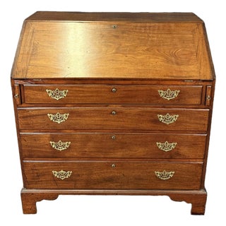 18th Century Mahogany Secretary Desk For Sale