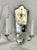 French Vintage 1920 Etched Carved Mirror Sconces - Pair For Sale - Image 3 of 12