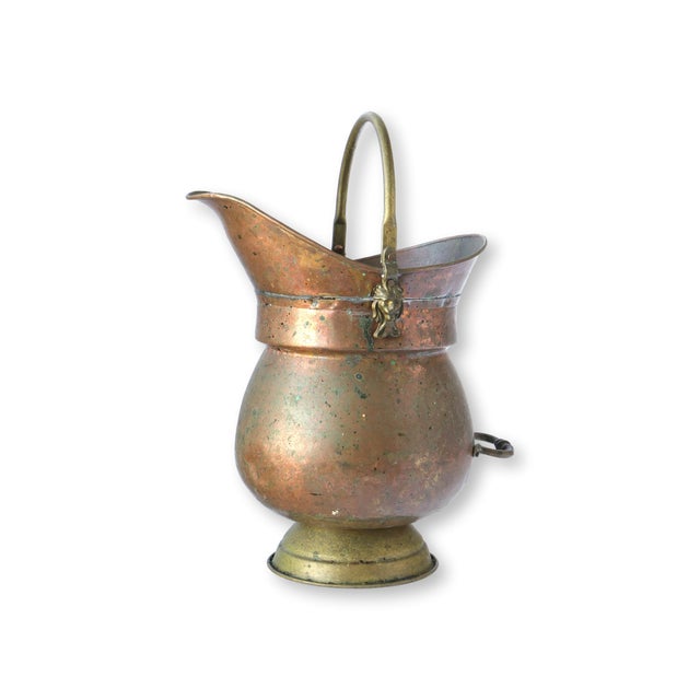 English Antique English Copper & Brass Water Pot For Sale - Image 3 of 5