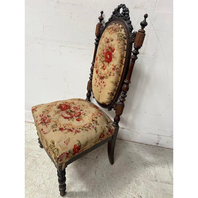 Wood Napoleon III Lounge Chair in Wood For Sale - Image 7 of 14