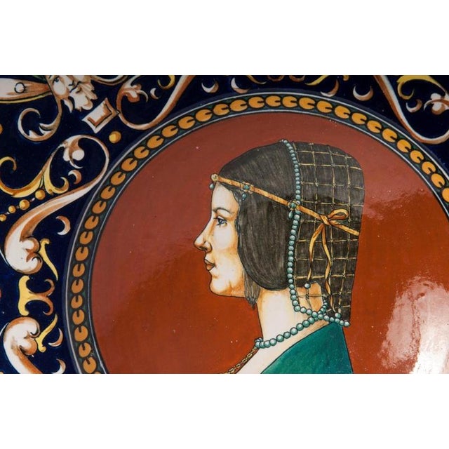 Art Deco Plate from Fratelli Minardi Faenza, 1920s For Sale - Image 4 of 6