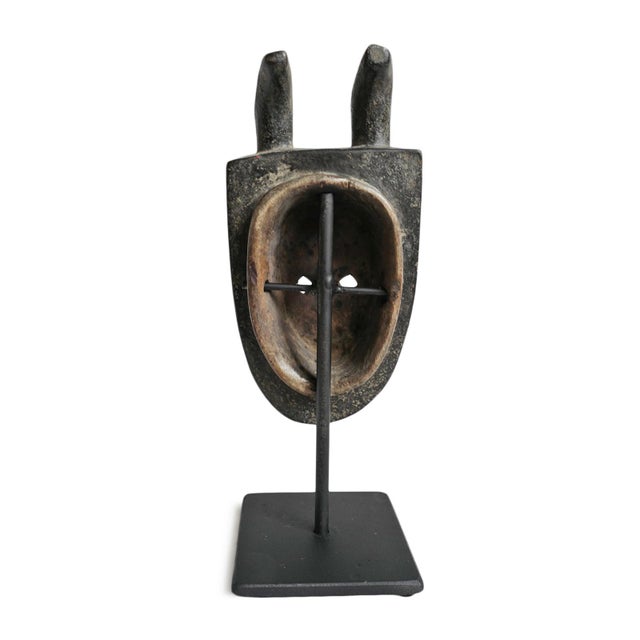 Vintage Small Passport Mask on Stand For Sale - Image 4 of 4