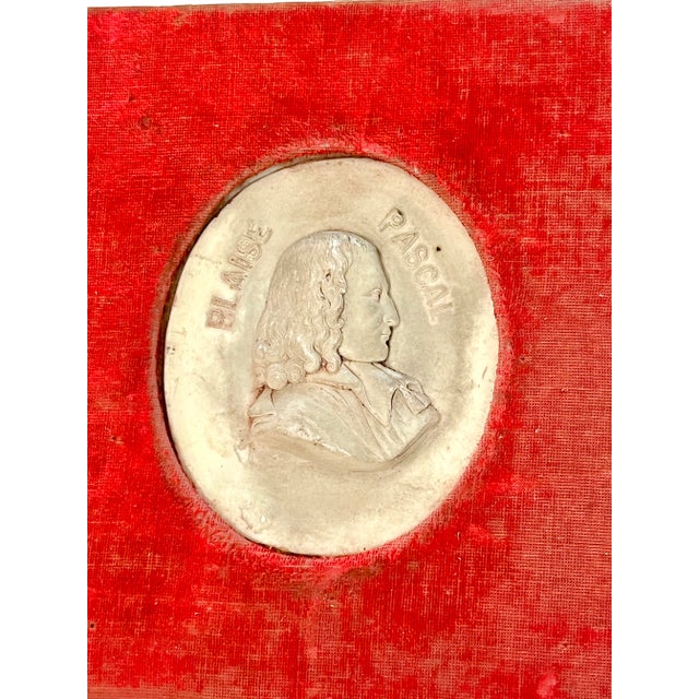 Antique French Red Velvet Framed Intaglio For Sale - Image 4 of 8