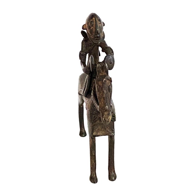 Bronze Vintage African Dogon Bronze Horseman 6.5" H For Sale - Image 8 of 8