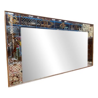 Venetian Style Art Nouveau Bistro Mirror For Sale