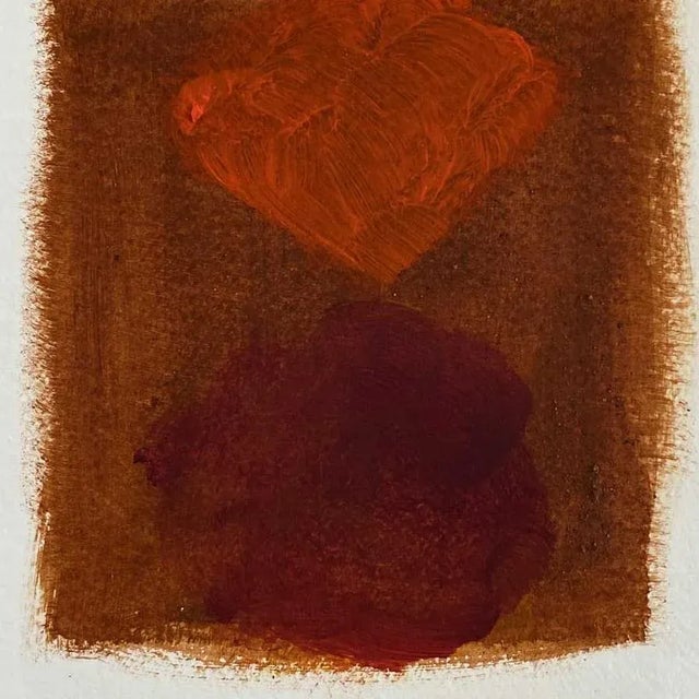 Abstract Contemporary Abstract Oil and Earth on Cotton Paper Painting "Barcelona Ii" by Paul Landauer For Sale - Image 3 of 5