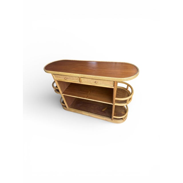 1970s Vintage Bamboo Bar With Cane Panels, Circa 1970s For Sale - Image 5 of 12