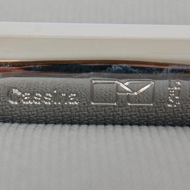 Vintage LC2 Chair in Grey-Blue Fabric by Le Corbusier, 2010s For Sale - Image 11 of 12