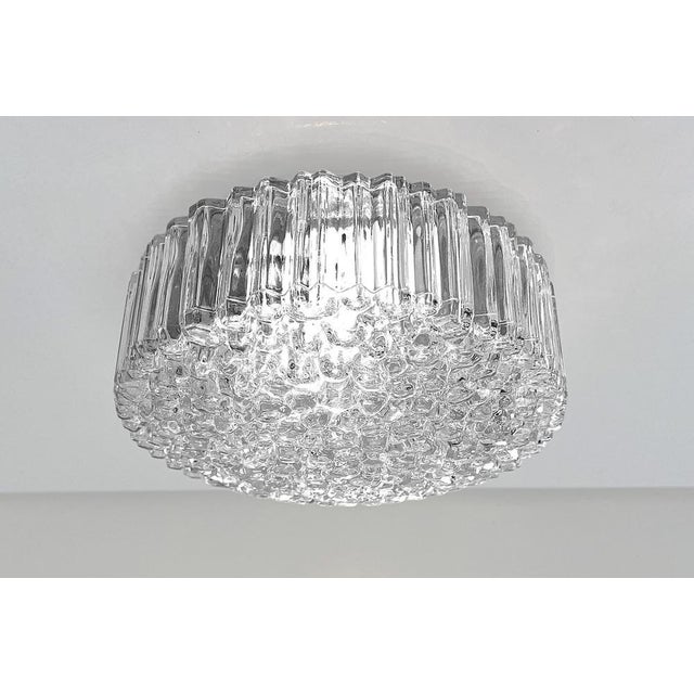 Bubble Texture Glass Flush Mount Lamp by Limburg, 1970s For Sale - Image 17 of 17