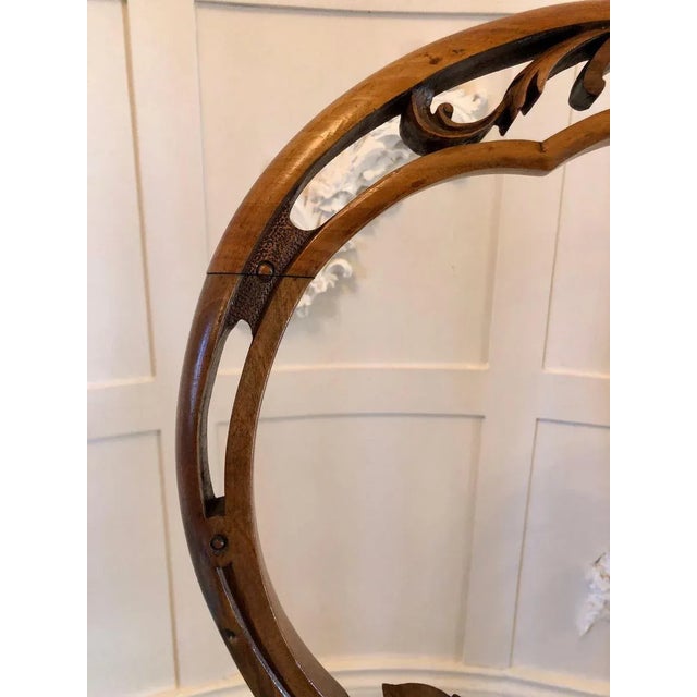 Antique English Victorian Walnut Dining Chairs, Set of 6 For Sale - Image 4 of 11