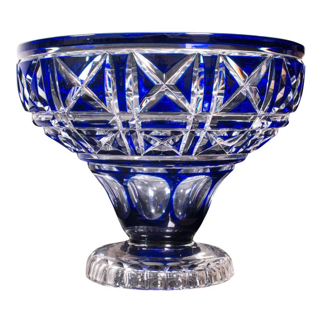 1930s Vintage English Glass Decorative Bowl For Sale