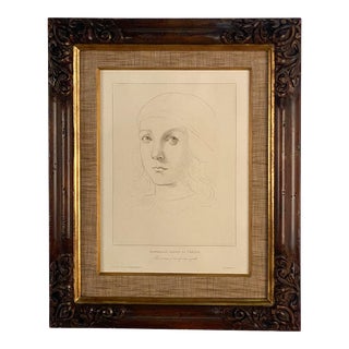 19th Century Engraving of Old Master Sketch For Sale