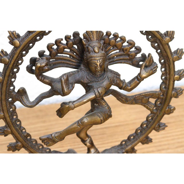 1960s Cosmic Circle of Fire Patinated Nataraja For Sale - Image 5 of 11