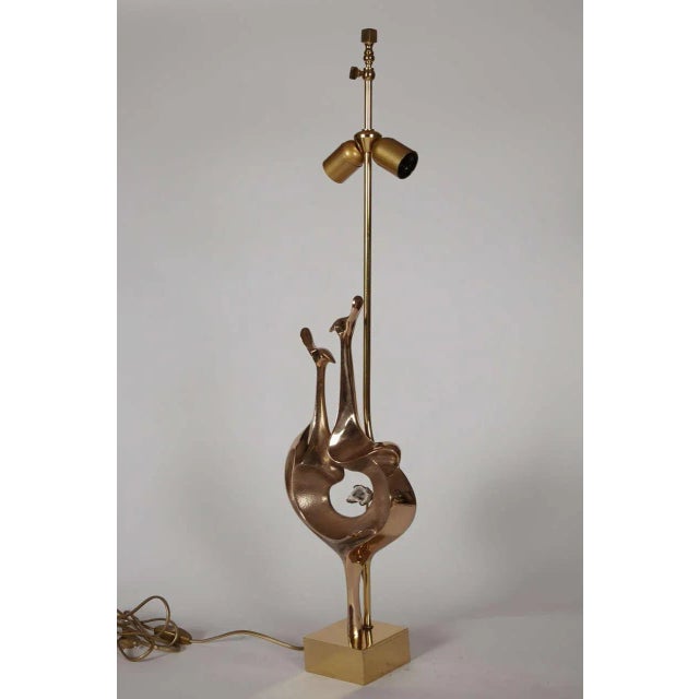 Vintage Peacock Table Lamps by Willy Daro, Set of 2 For Sale - Image 9 of 10