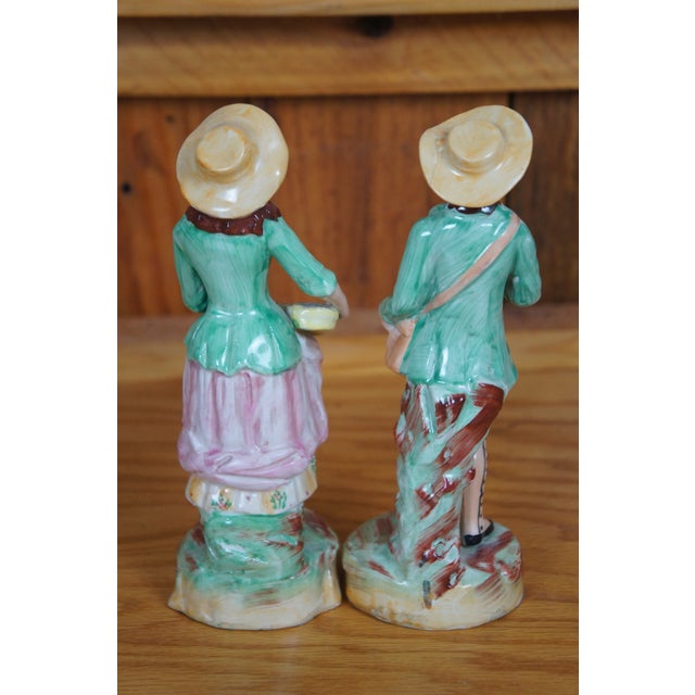 Mid 20th Century Old Staffordshire Ware Porcelain Fish Pheasant Game Harvest Figurines 8" For Sale - Image 6 of 12