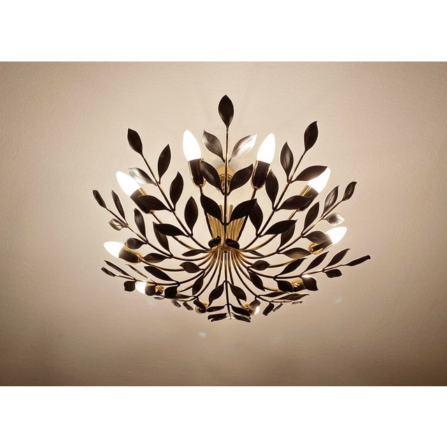 Vintage Floral Pendant Light from Vereinigte Werstaetten, 1950s For Sale - Image 6 of 18